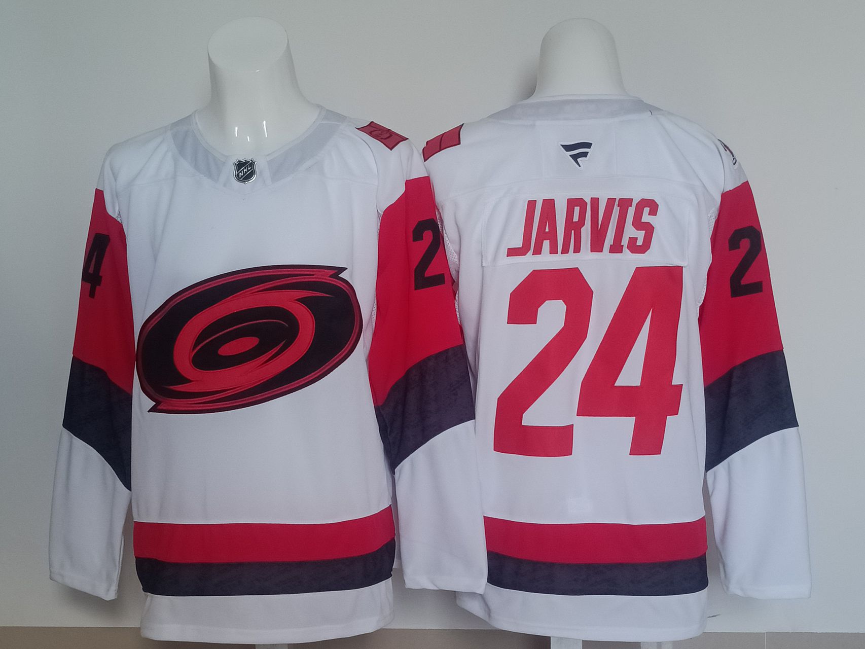 Men Carolina Hurricanes #24 Jarvis White 2025 NHL Jersey style 001
